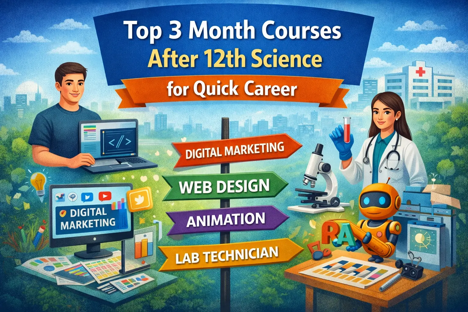 3 month courses after 12th science